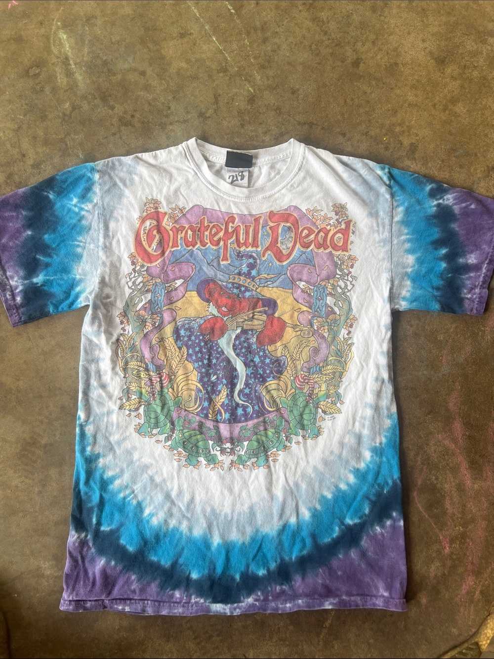 Vintage Grateful Dead Terrapin Moon Graphic Liquid Blue Tee